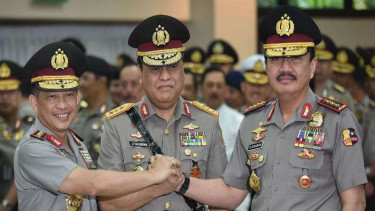 Kapolri Jenderal Tito Karnavian , Komjen Syafruddin dan Jenderal Budi Gunawan.