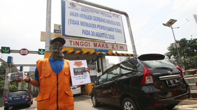 Ilustrasi pintu tol Senayan.
