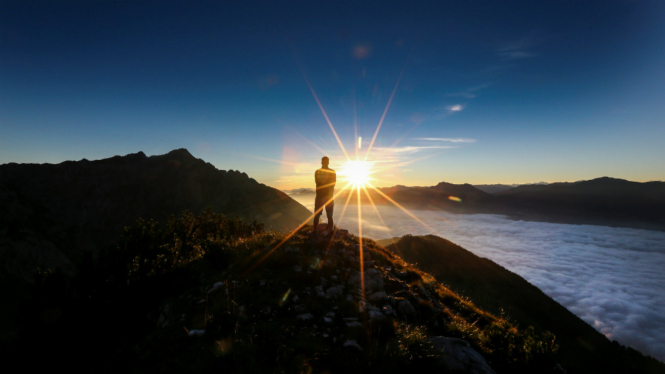 Gunung Hundskopf di Austria.