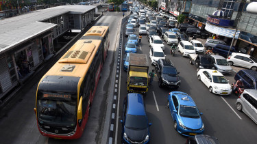 Bus TransJakarta.