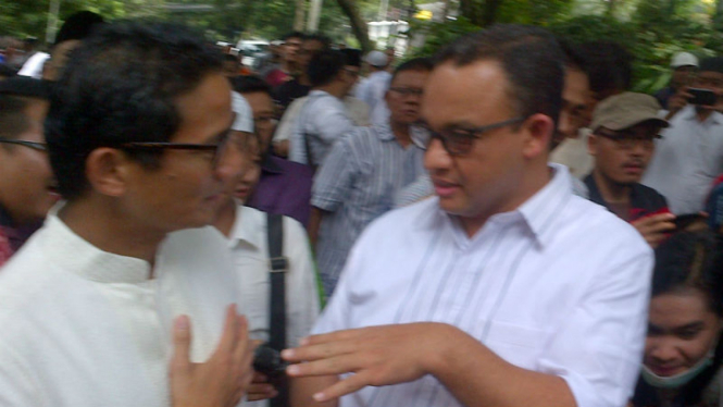 Sandiaga Uno dan Anies Baswedan