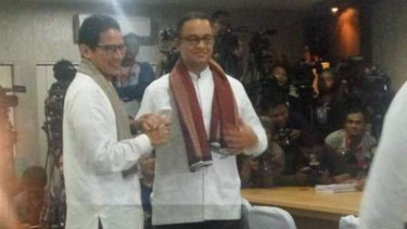 Anies Baswedan dan Sandiaga Uno.