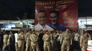 Roemah Joeang posko pemenangan Anis Baswedan-Sandiaga Uno.