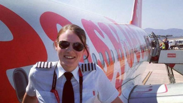 Kate McWilliams, pilot komersial termuda di Inggris.