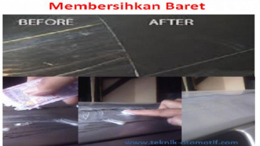 Ilustrasi mobil kena baretan.