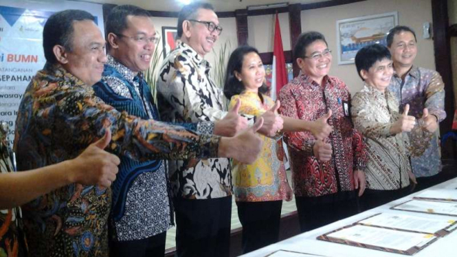  Empat BUMN, Asuransi Jiwasraya, RNI, PT PP, Telkom, tandatangani MoU