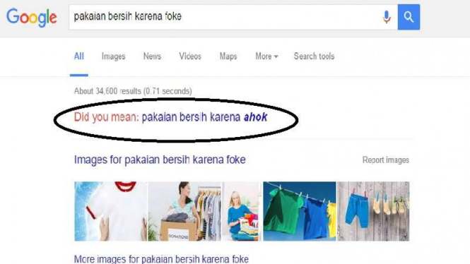 Hasil pencarian Google
