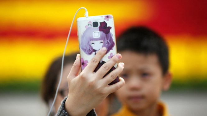 Selfie Warga Cina Saat Perayaan Hari Nasional ke-67