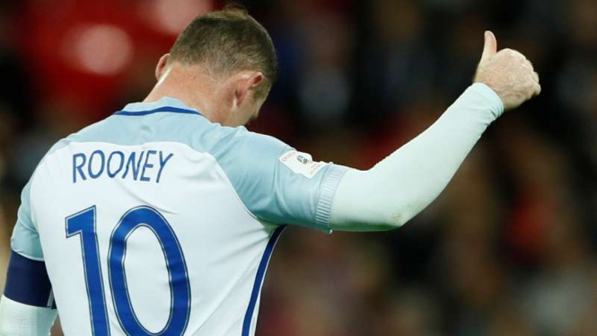 Kapten timnas Inggris, Wayne Rooney.