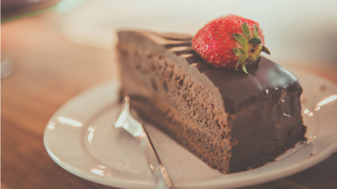 Ilustrasi kue cokelat.