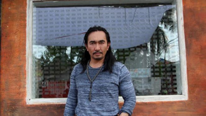 Gatot Brajamusti saat syuting film Azraq