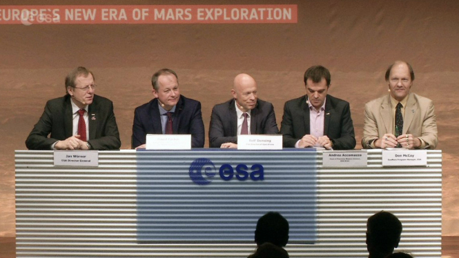 ESA menggelar keterangan pers terkait misi ExoMars