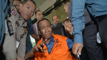Sugiharto, saat masih berstatus tersangka korupsi e-KTP.