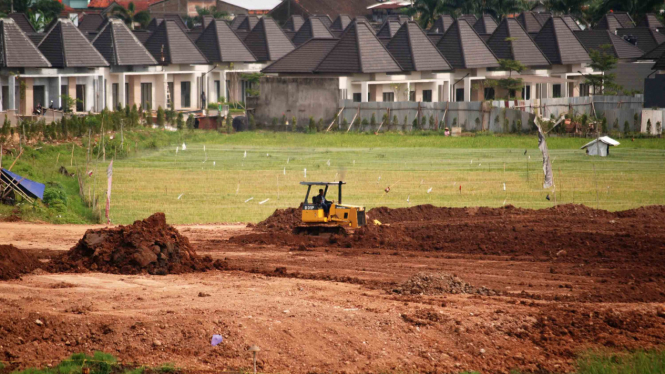 Pembangunan kompleks perumahan. 