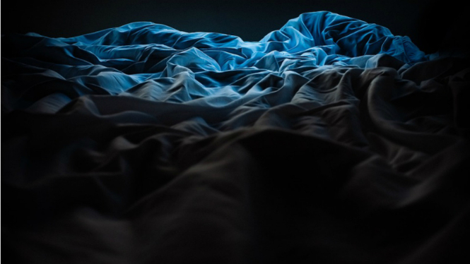 Ilustrasi tempat tidur.