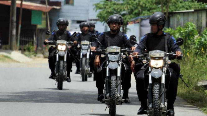 Patroli keamanan menjelang pelaksanaan pilkada serentak di Aceh
