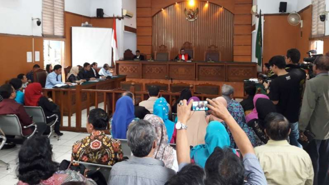 Suasana sidang praperadilan Irman Gusman di PN Jakarta Selatan.