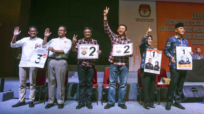 Para calon gubernur dan wakil gubernur DKI Jakarta untuk Pemilihan Kepala Daerah 2017.