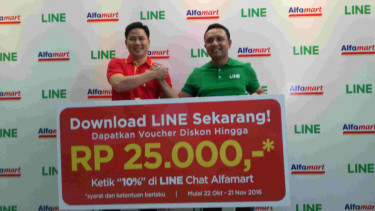 Kerja sama Alfamart dan Line