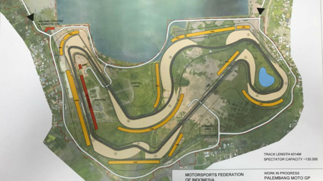 Rancangan sirkuit MotoGP di Indonesia.