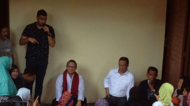 Aryo Djojohadikusumo mendampingi Anies Baswedan berkampanye, (02/11).