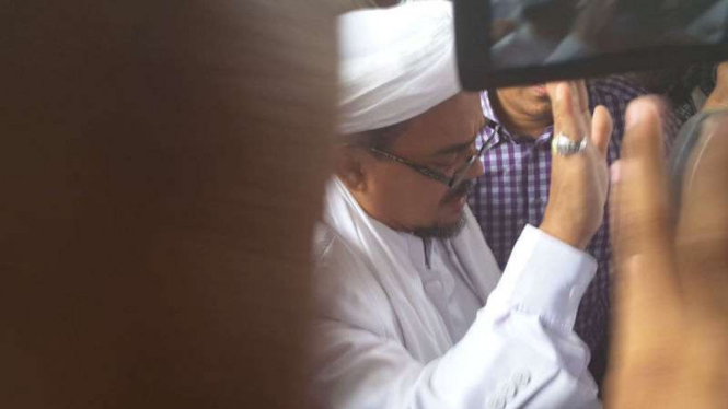 Habib Rizieq Shihab saat ke Markas Bareskrim Polri beberapa waktu silam.