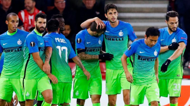 Pemain Inter Milan saat tampil di Liga Europa