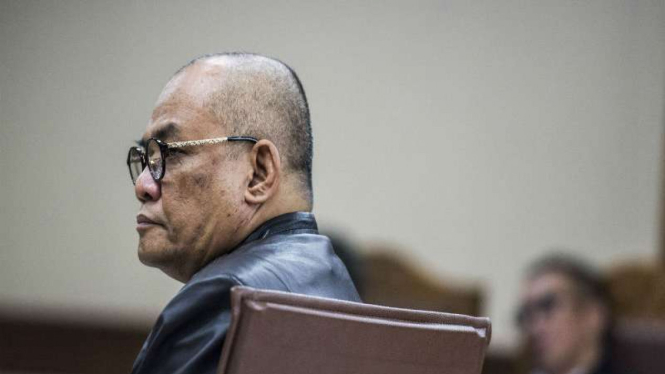 Pengusaha Yogan Askan mengikuti sidang pembacaan tuntutan