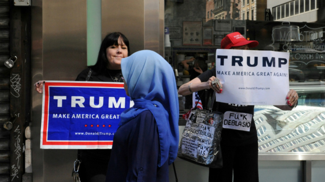 Seorang wanita Muslim di Amerika Serikat.