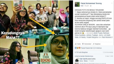 Foto yang menampilkan antara pegiat media sosial bersama Kapolri Jenderal Tito Karnavian yang dituding khusus pendukung Ahok, Jumat (25/11/2016)