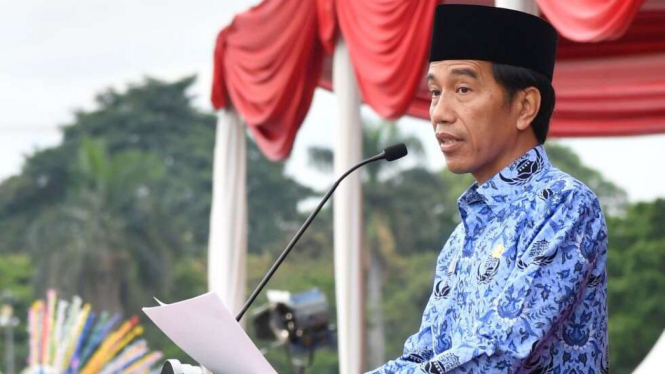 Presiden Joko Widodo di hari korpri