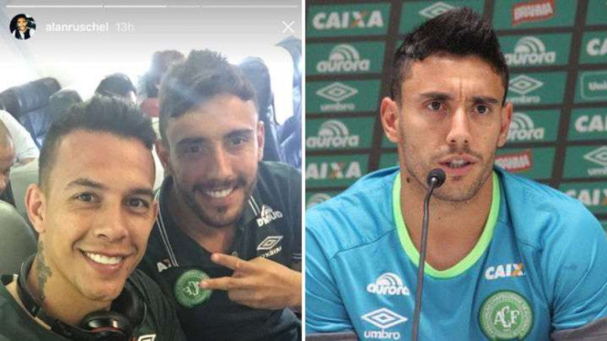 Alan Ruschel, full back klub Brasil yang selamat dalam kecelakaan pesawat.