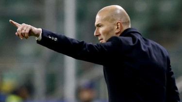 Pelatih Real Madrid, Zinedine Zidane.