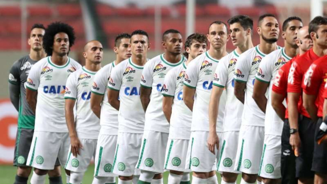 Pemain Chapecoense di semifinal Copa Sudamericana 2016