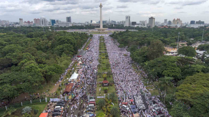 Aksi Damai 212 di Monas beberapa waktu silam.