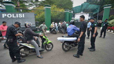 Pengamanan di Gedung DPR MPR.