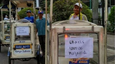 Gerobak Sari Roti saat Aksi Bela Islam III di Monas, Jumat, 2 Desember 2016.