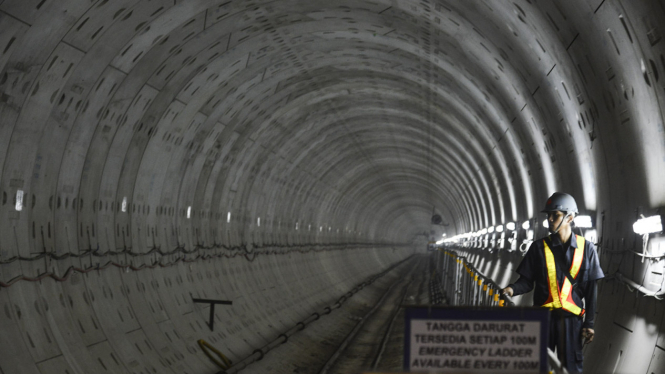 Pembangunan MRT di Jakarta.