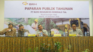 Suasana saat paparan tahunan PT Bumi Resources Minerals Tbk pada Desember 2016.