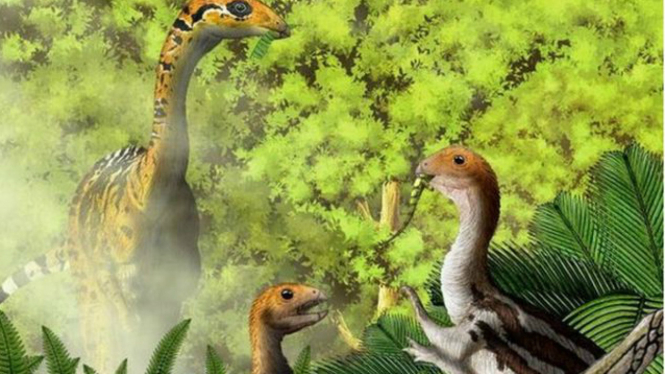 Ilustrasi dinosaurus.