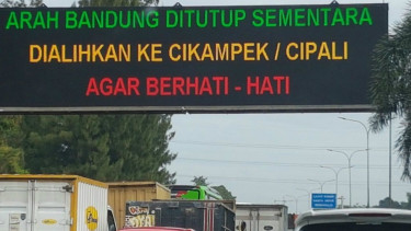 Kendaraan arah Bandung dialihkan ke Cikampek atau Cipali, Rabu (28/12/2016)
