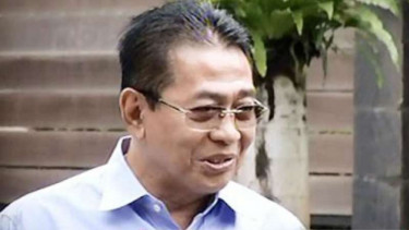 Gde Sardjana, suami calon wakil gubernur DKI Jakarta Sylviana Murni, dalam program Tamu Khusus tvOne 