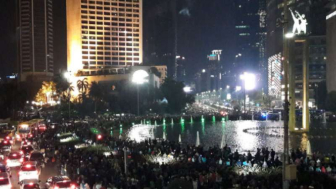 Bundaran HI akan menjadi area perayaan malam tahun baru. 