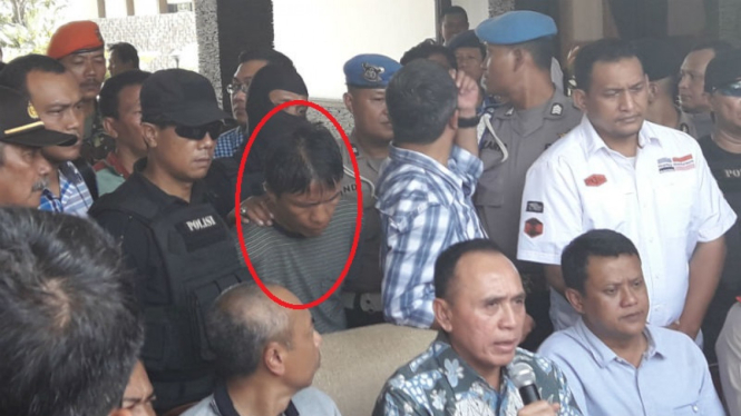 Kapolda rilis penangkapan Ius Pane (lingkar merah).