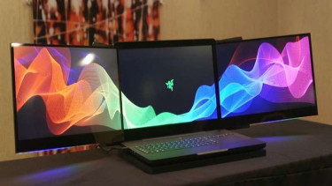 Razer bikin prototipe laptop tiga layar
