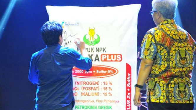 Pupuk NPK Phonska Plus milik PT Petrokimia Gresik