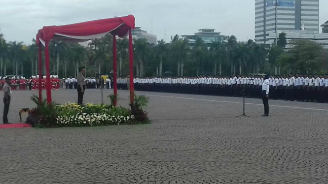 Suasana saat perayaan HUT Satpam di Silang Monas beberapa waktu lalu (foto ilustrasi)