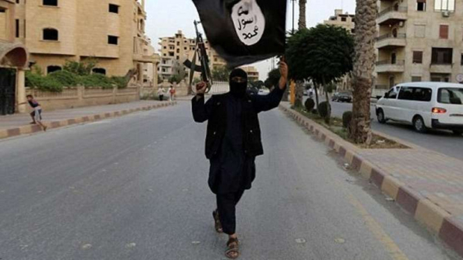 Anggota militan ISIS di Suriah.