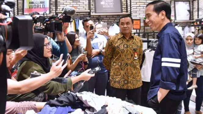 Presiden Joko Widodo di Solo, Jawa Tengah.