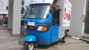 TVS Kargo di sela peluncurannya di Bandung, jawa Barat.